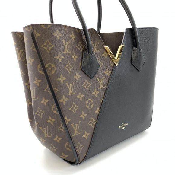 Louis Vuitton Kimono MM Monogram Shoulder Bag Leather Brown Black - Picture 2 of 7